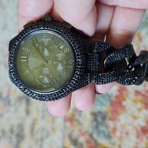 MK3249 Michael Kors Women's Camille Swarovski Crystal Glitz Black Watch